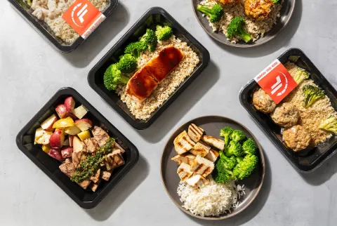 A premium-looking healthy lunch beautifully plated to highlight freshness and flavor.